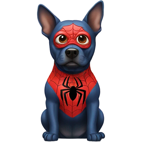 DOG in SPIDER MAN mask emoji