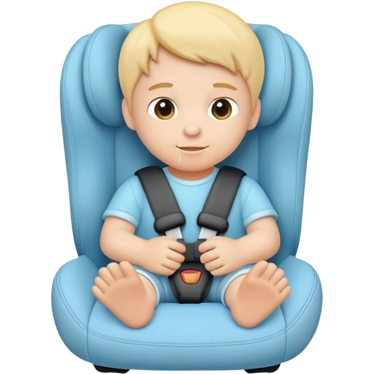 kid car seat pastel blue emoji
