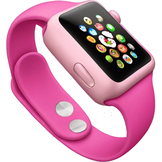 Pink Apple Watch  emoji