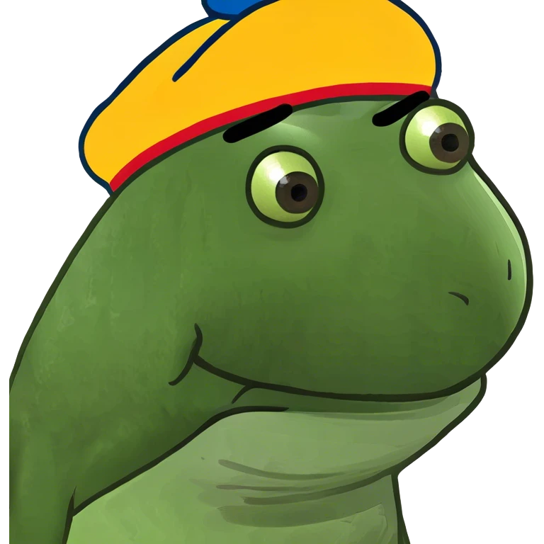 Pepe with thoung on his head emoji