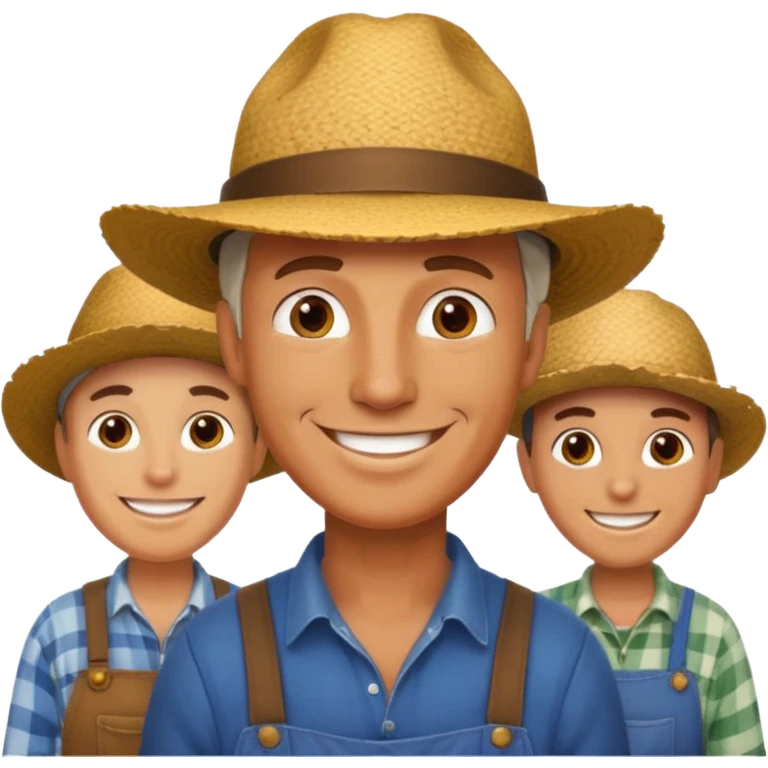 Man in a  with  farmers emoji
