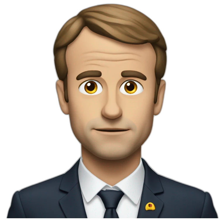 Macron qui pense emoji