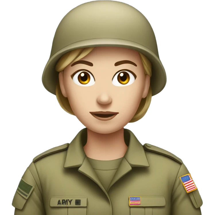 White female army soldier  emoji