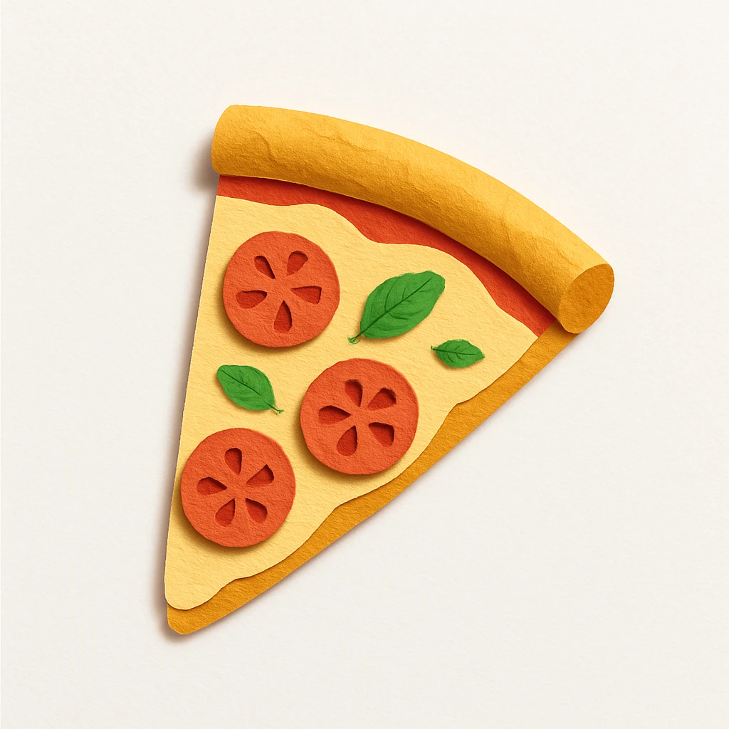 slice of margherita pizza emoji