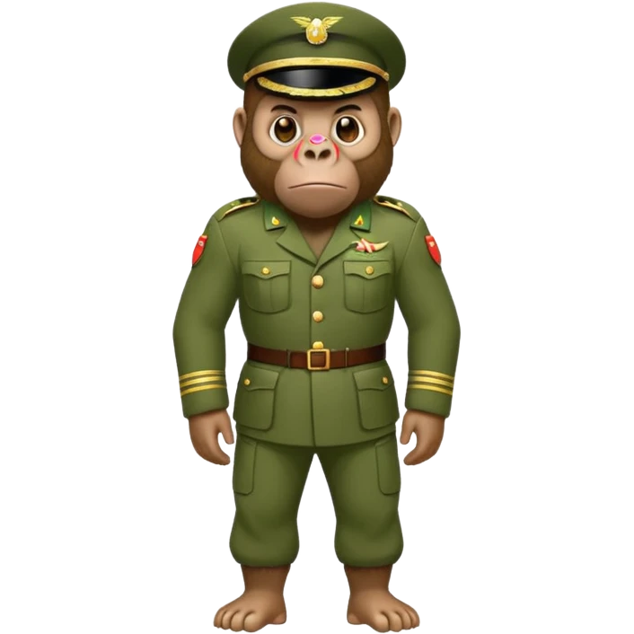 Gorilla wearing shoots emoji