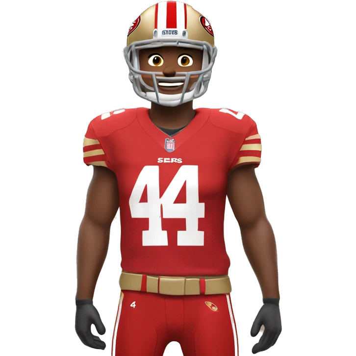 White man Ricky pearsall number 14 in San Francisco 49ers uniform  emoji