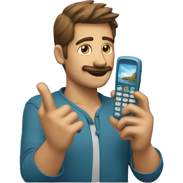 mano con telefono  emoji