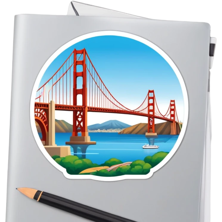 golden gate bridge sticker emoji