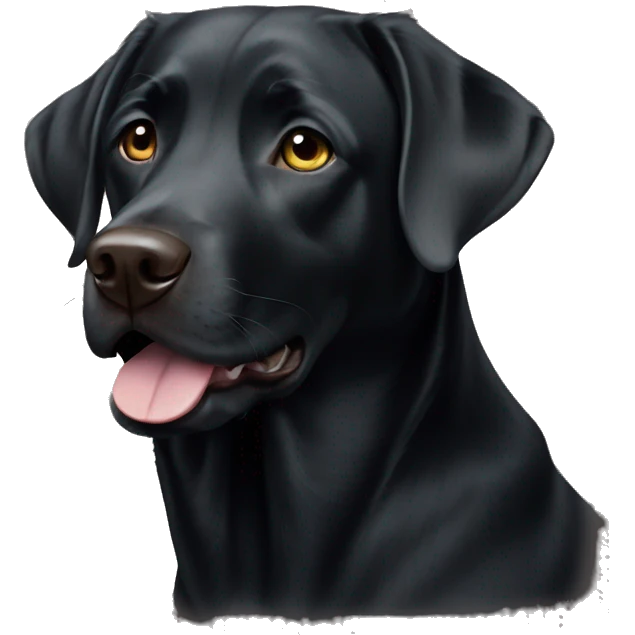 Black labrador  emoji