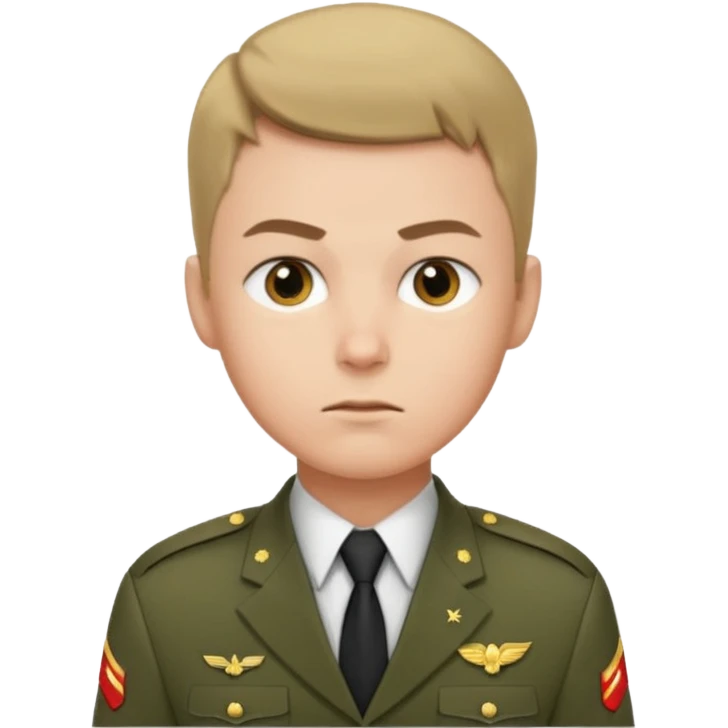 soldier with tie emoji