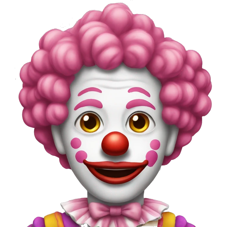 Pink clown emoji emoji