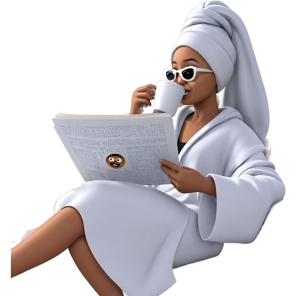 cozy reading time with coffee emoji