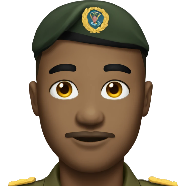 Military man wearing makeup  emoji