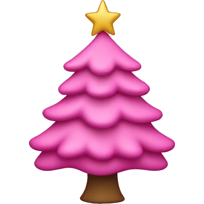 Christmas tree pink emoji