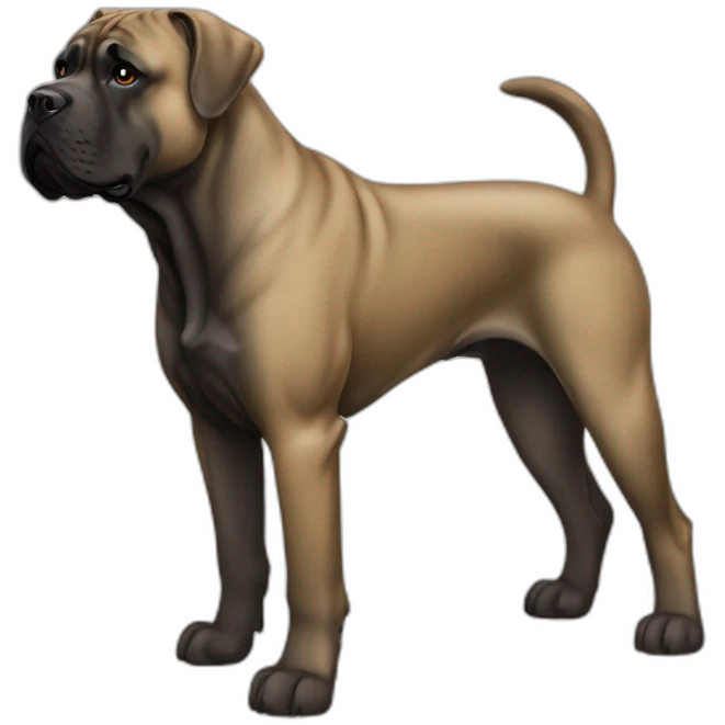 dog Cane Corso color fawn full body emoji