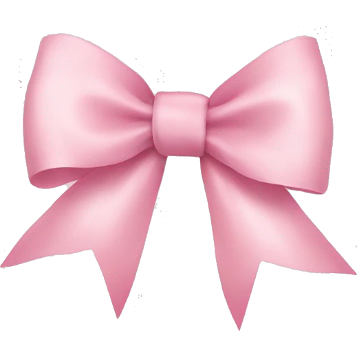 light pink ribbon bow emoji