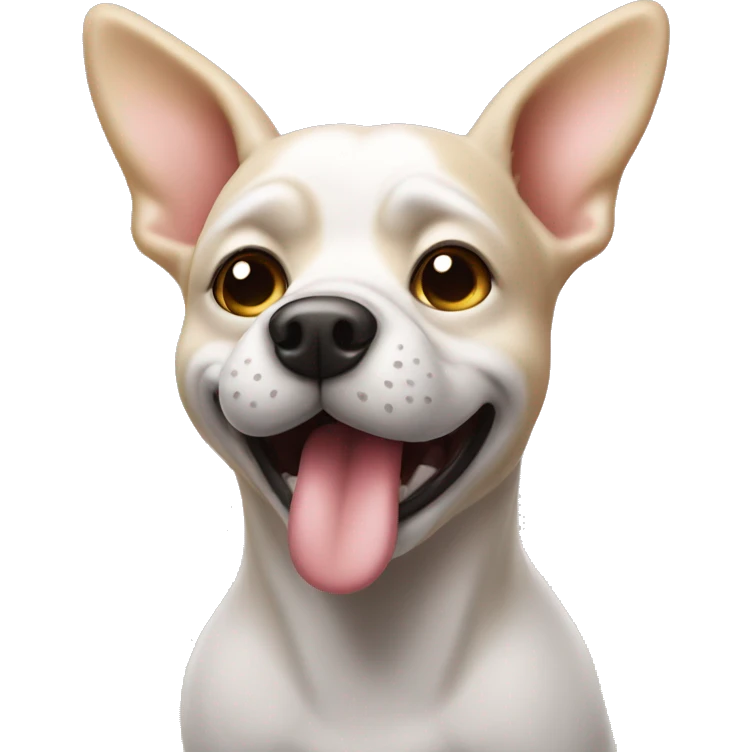 pointed ear dog blowing kiss  emoji
