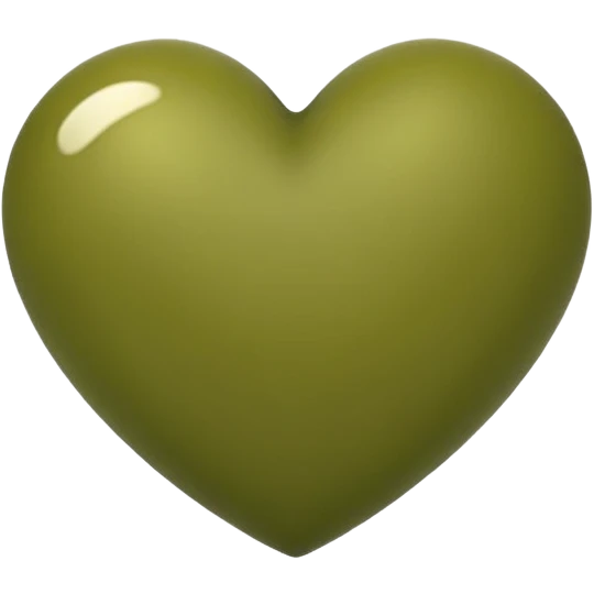 Olive green heart emoji