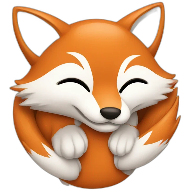 Foxes hugging emoji