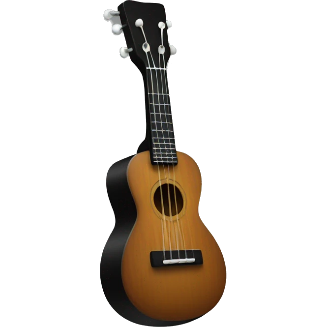 Black ukulele emoji