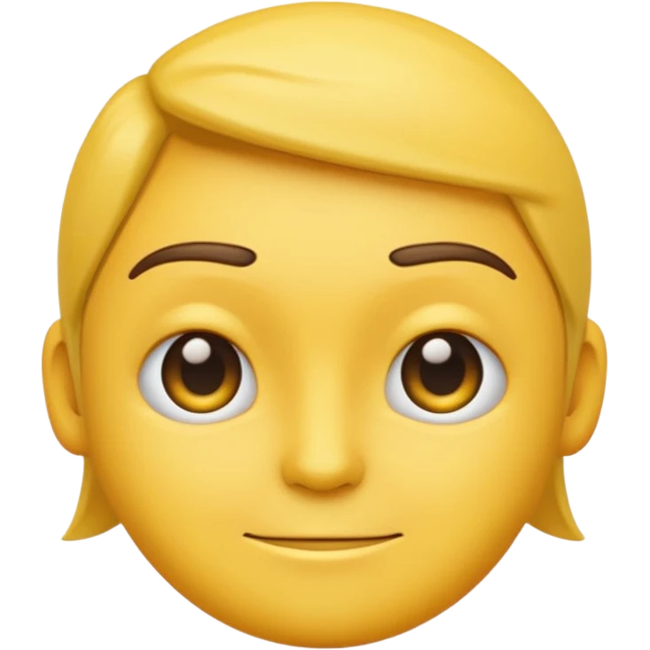 regular emoji yellow with straight face low eyebrows and a smirk emoji