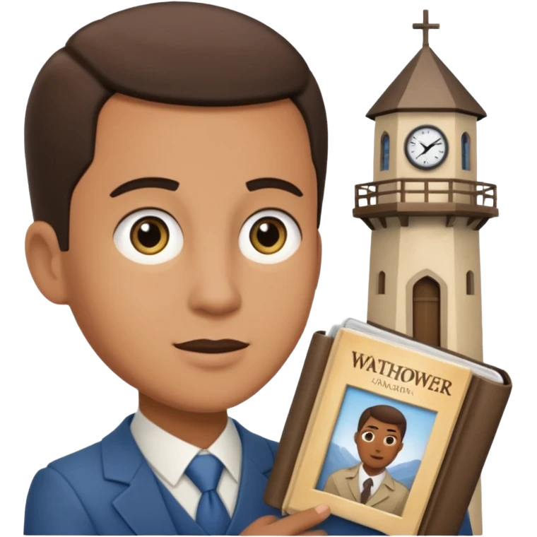 Testemunha de jeová com revista emoji