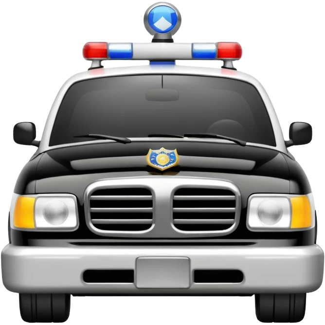 police voiture noir blanc face emoji