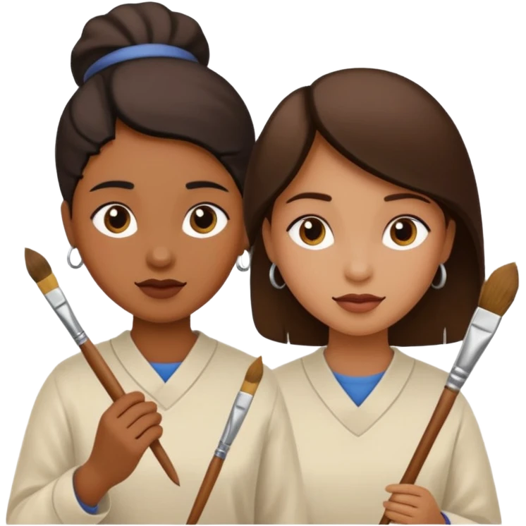 Restorers with Brushes,differnt types emoji