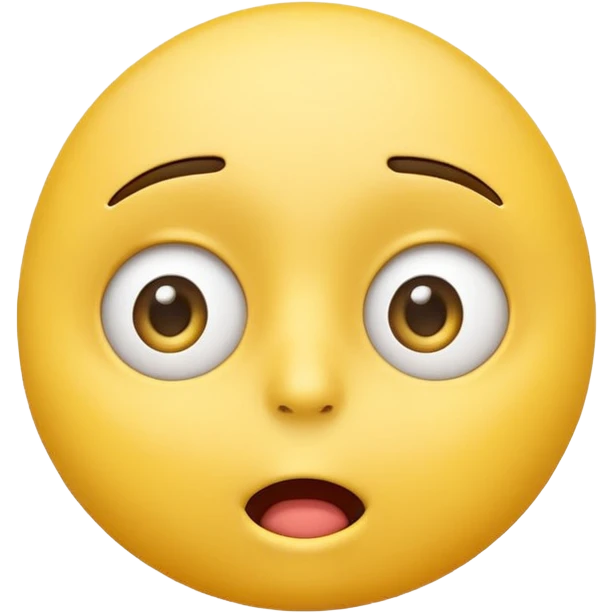 Create a royalty free "thinking" emoji with the mouth pulled up to the left and the eyes looking up to the right emoji