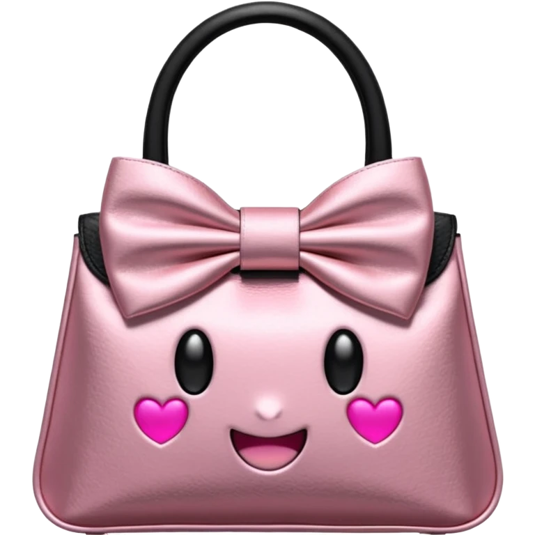 Genera un emoji de bolsa de tienda de ropa de color dorado con un 🎀 de color negro o rosado, dame varias opciones  emoji