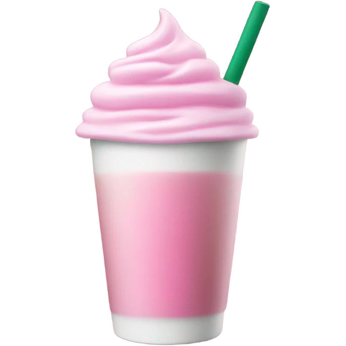 starbucks cup pink drink with cold foam emoji