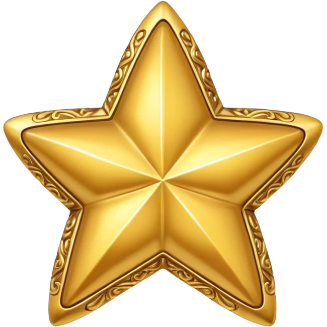 golden star-shaped trinket emoji