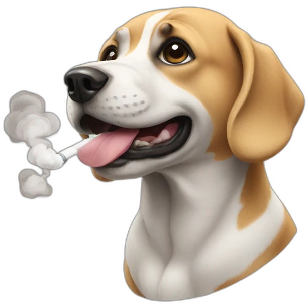 dog smoke emoji