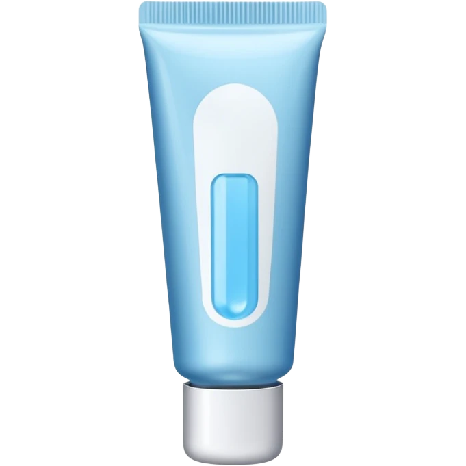 ointment tube light blue and white, thin emoji