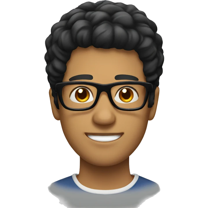 a guy in the glasses, with black hair emoji