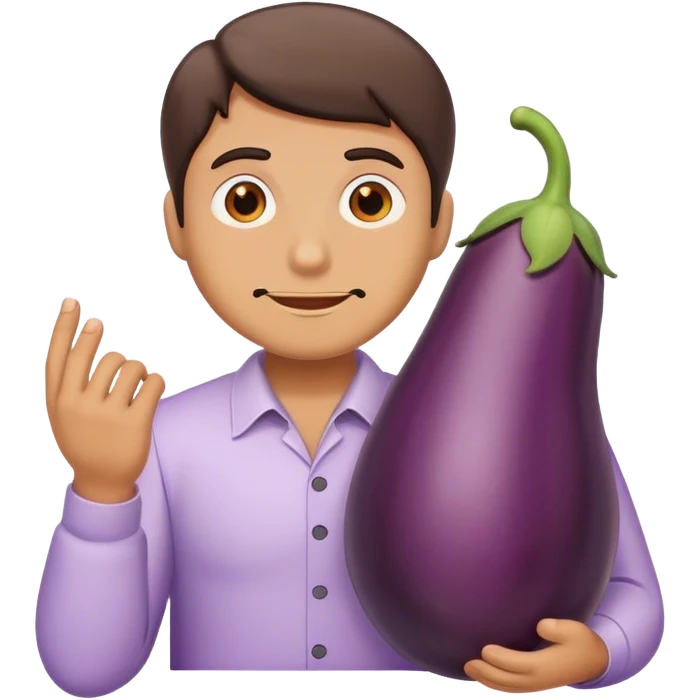 Man with eggplant  emoji