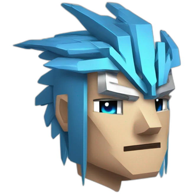 Minecraft Articuno Cyberpunk Head emoji