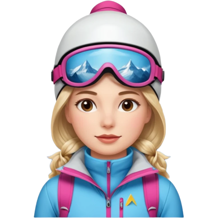 Woman Skiing , Background Matterhorn emoji