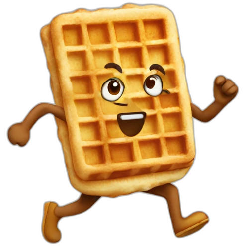 Running waffle  emoji