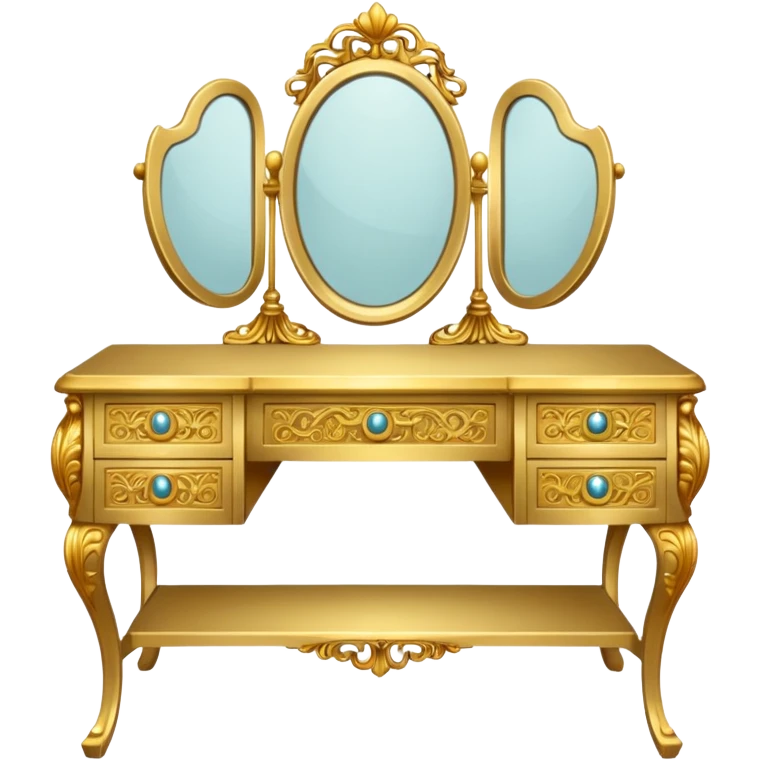 gold DRESSING TABLE emoji