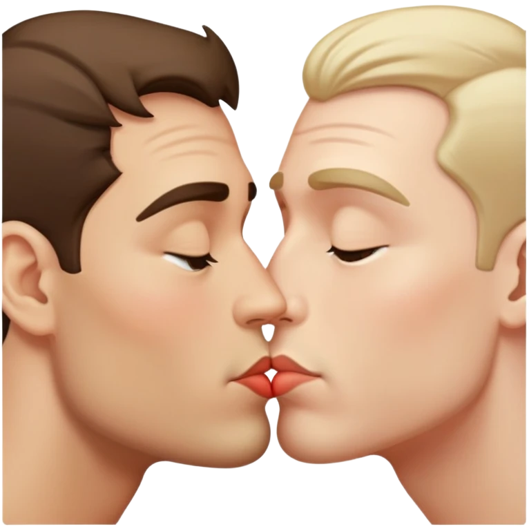 Kiss two guys emoji