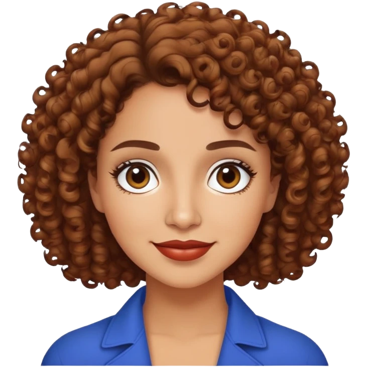 Puerto Rican actress Marian Pabón with short curly hair, expressive eyes, warm smile, middle-aged Latina woman emoji