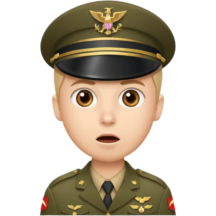 Şaşkın asker emoji