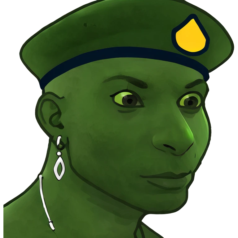 dark-skinned male portrait with earrings emoji