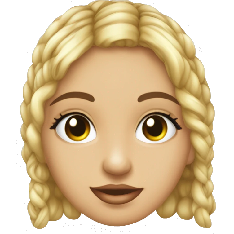 Morena ojos oscuros pelo lacio gorra cadenas aretes grandes ropa olgada emoji