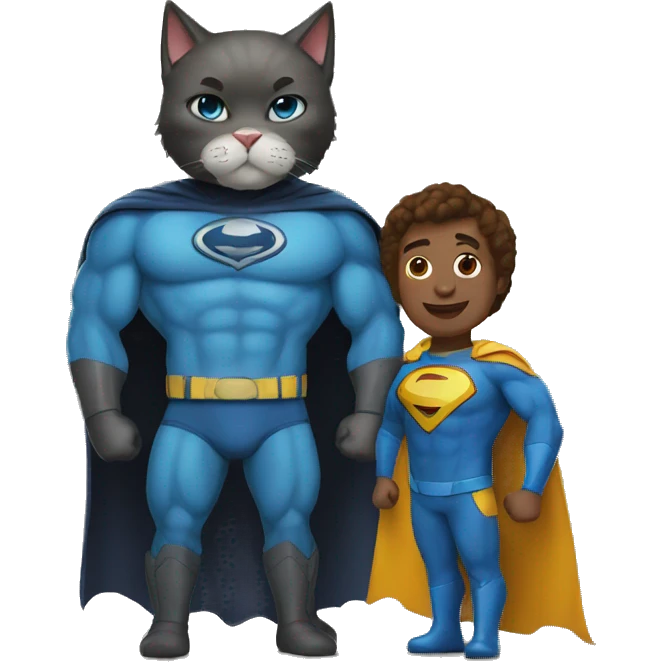 superhero avec un kat emoji