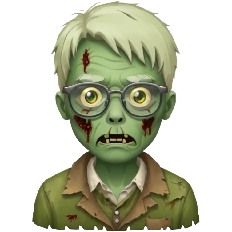 glasses zombie emoji
