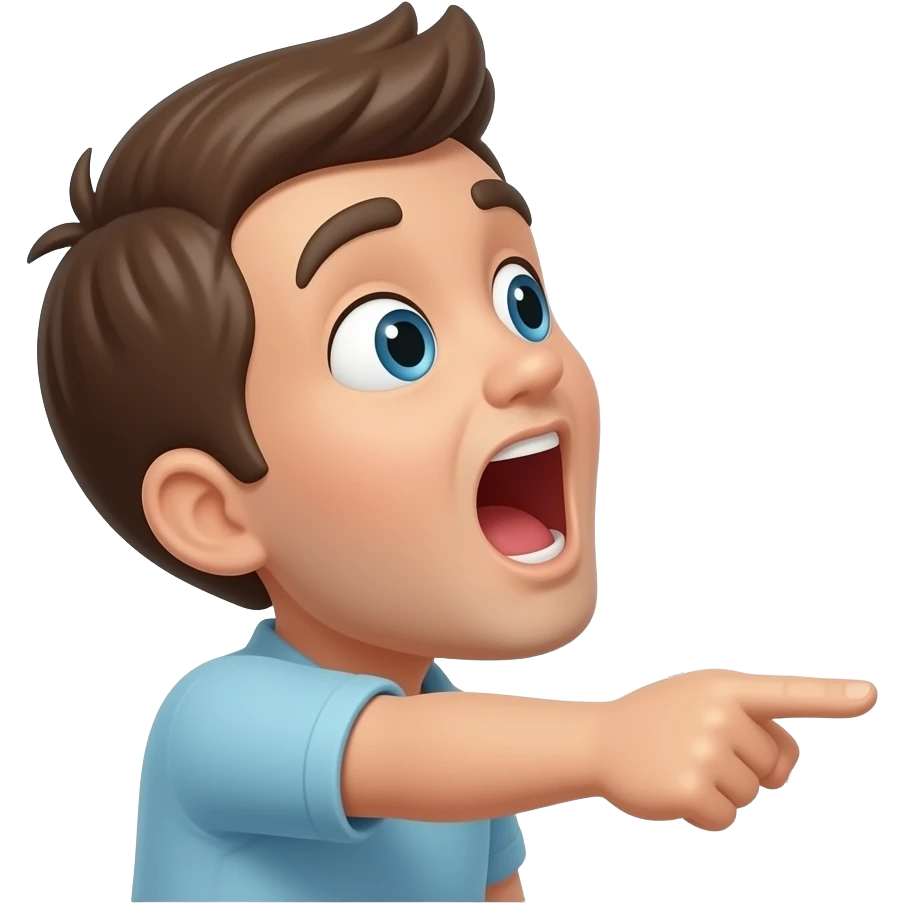 muchas lineas apuntando a el lado derecho como si alguien gritara sin una persona emoji