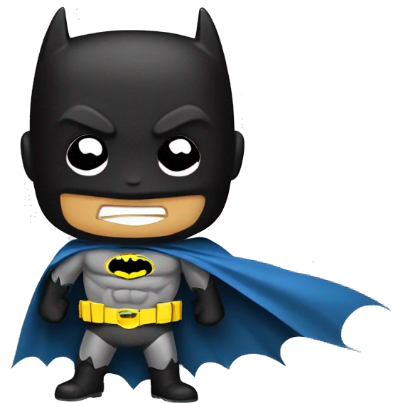Batman saltando con la capa desplegada emoji