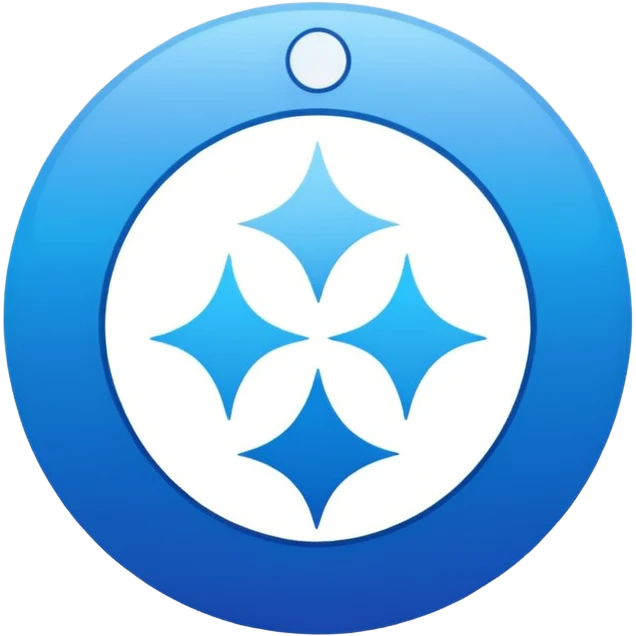 a logo of a club called wish fc blue and white and black emoji